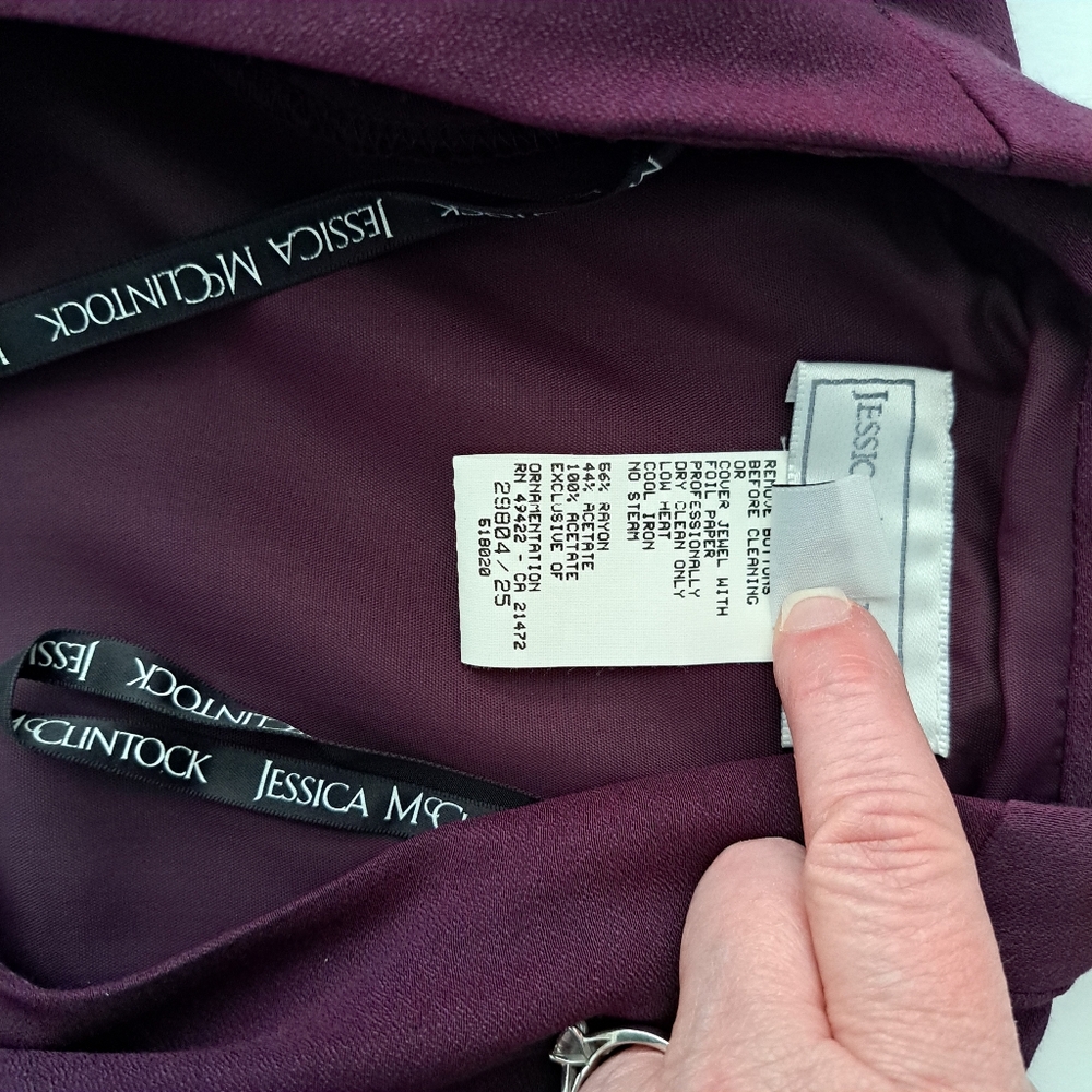 Vintage Jessica McClintock Purple Suit - Picture 4 of 16